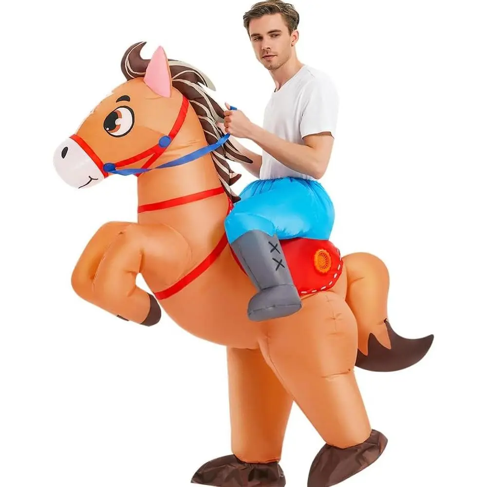 Inflatable Horse Costume Halloween Blow Up Costume for Adult Men & Women(Gift)
