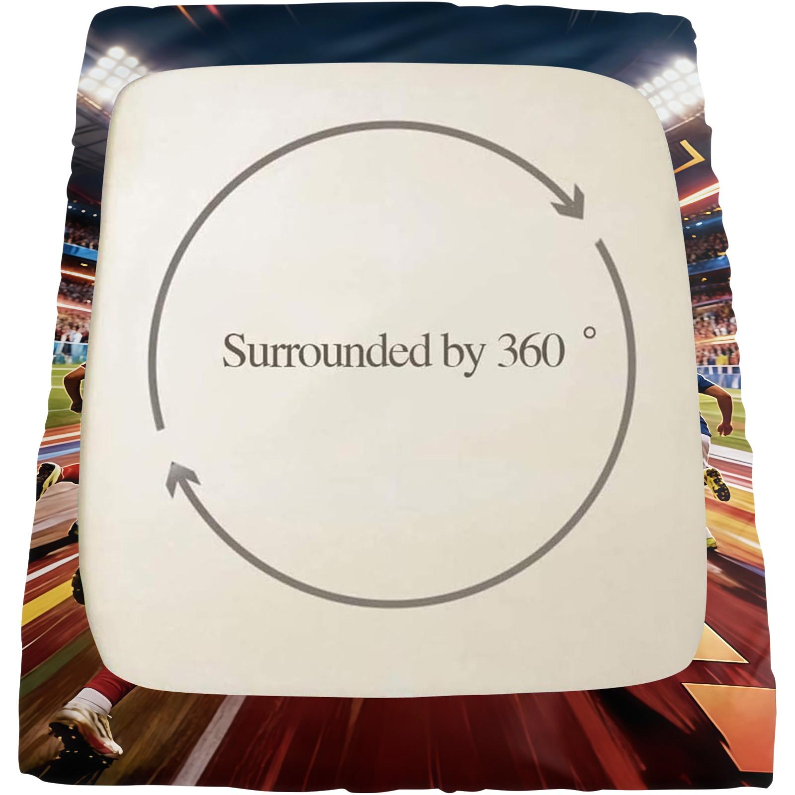 3-Piece World Cup Pattern Fitted Sheet Set, Soft And Durable Bedding Set, Including 1 Piece Flat Sheet And 2 Pieces Pillowcases, Daily Holiday Birthday Gift Bedroom Decorations For Kids And Adults