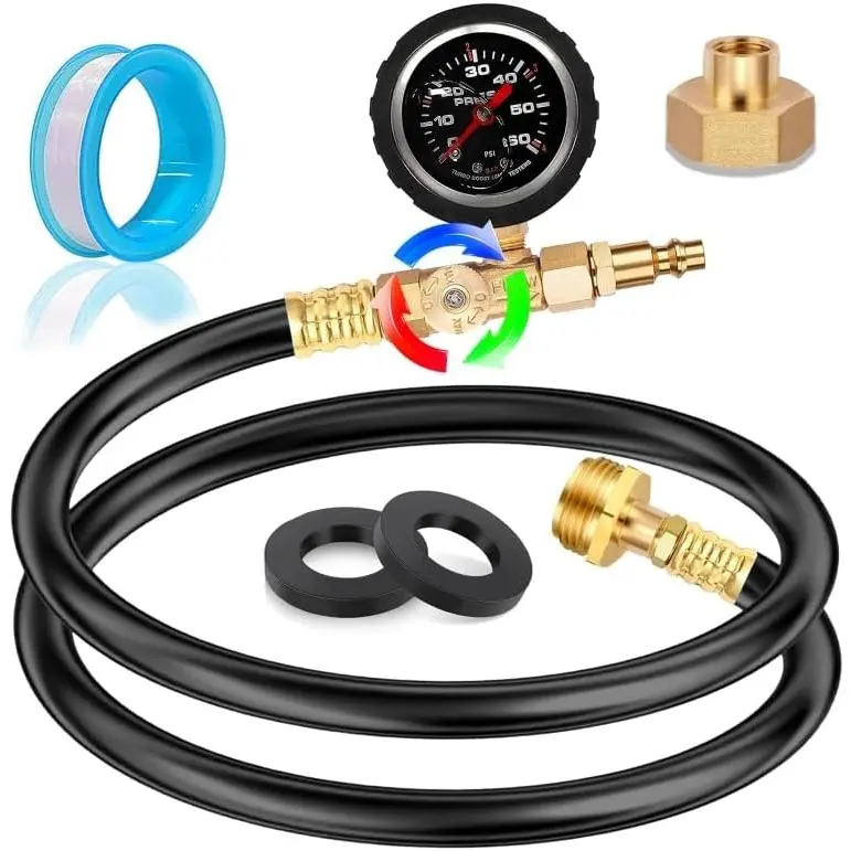 60 inch RV Winterizing Kit with Pressure Gauge & Control Valve