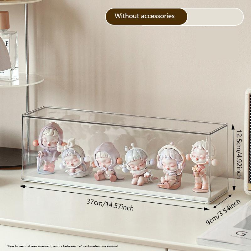 Acrylic Transparent Display Case, Solid Color Blind Box Storage Stand, Dustproof & Stackable Design, Ideal for Toys & Collectibles