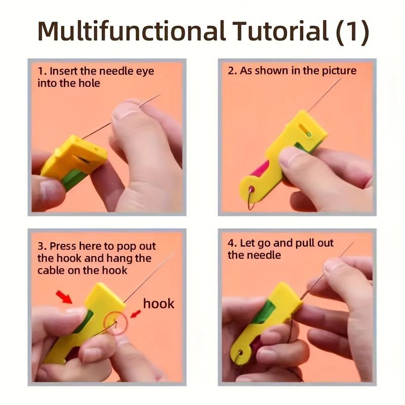 Automatic Needle Threader for Lazy People, Blind Multifunctional Plastic Needle Threader, Sewing Machine Needle Threader, Elderly Easy Needle Threader