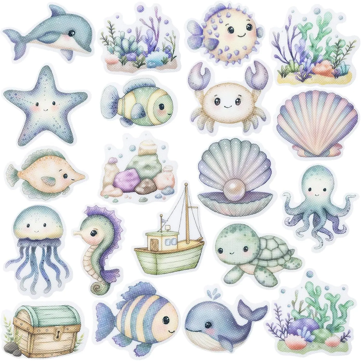 Bathtub Non-Slip Stickers for Shower - 20 count Bathroom Large Cute Sea  Anti-Slip Grips Stickers with Scraper for  Bath Tub and Slippery Floor Decor