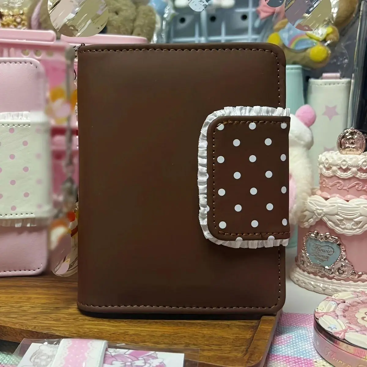 Retro Japanese Notebook Lace Polka Dot M5 Binder Block Replaceable Inner Sweet Planner Cover Office Daily Journal Stationery
