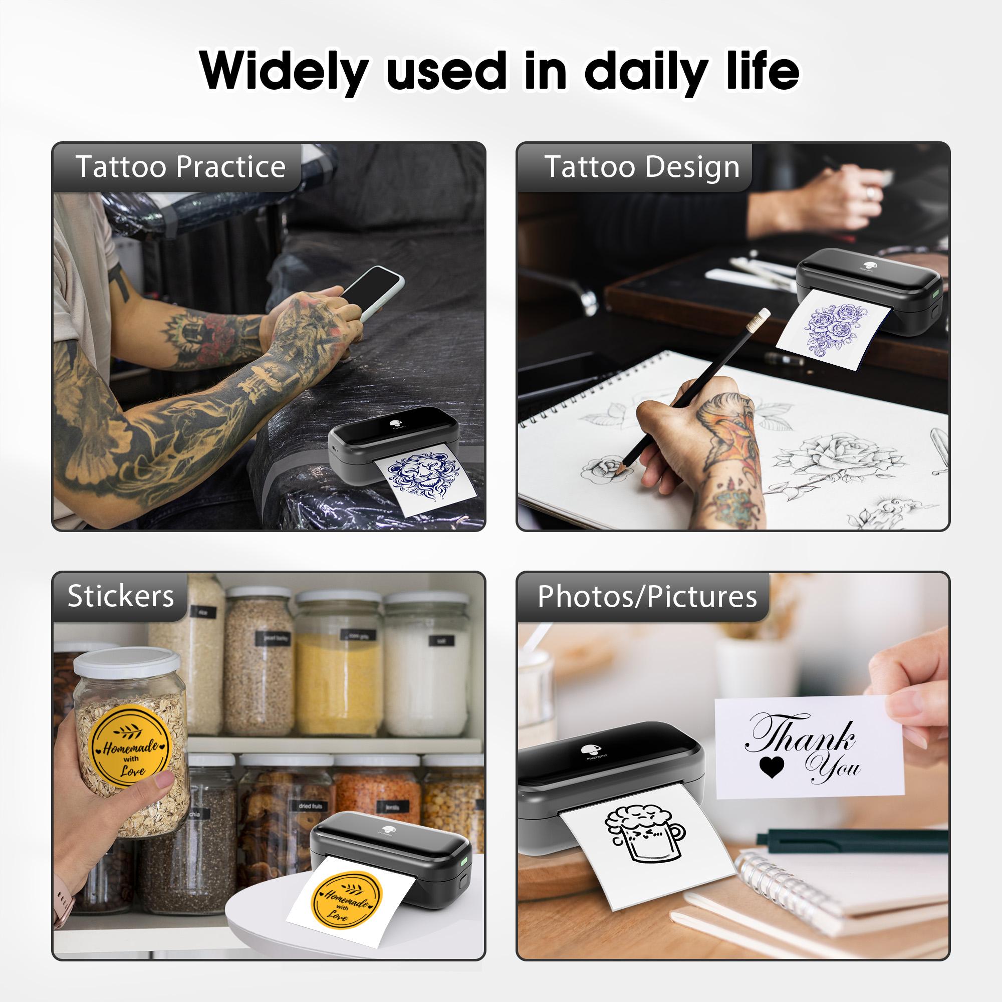 TP31 Mini Tattoo Stencil Printer, with 30pcs Transfer Paper,Battery super endurance,Bluetooth Phomemo Tattoo Machines Printer for Tattoo Beginners & Artists, Compatible with Tablet,Smartphone