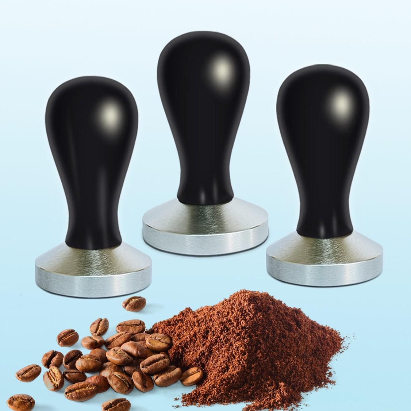 Wooden Handle Stainless Steel Coffee Tamper, Modern Simple Design, Rust-Resistant, Suitable for Various Coffee Machines
