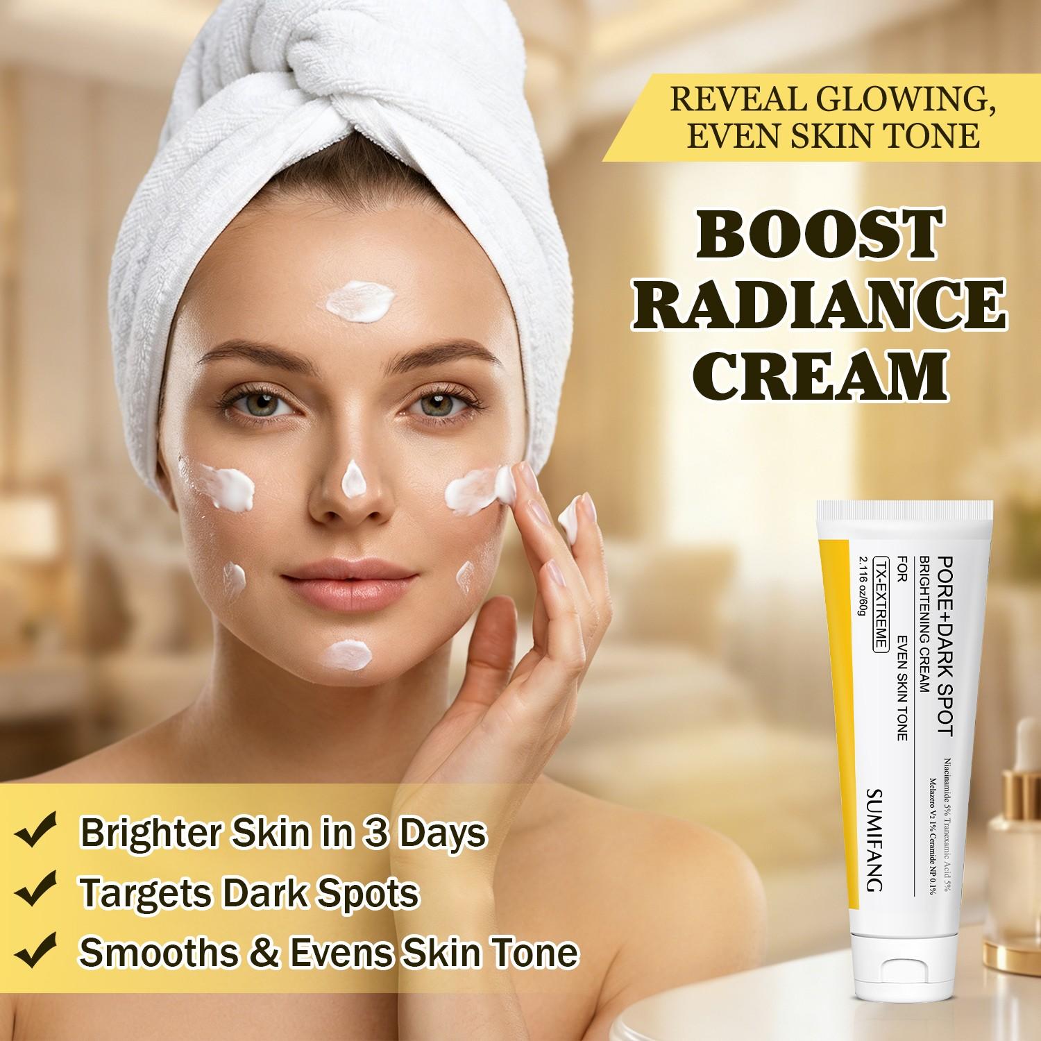 Gentle Radiance Cream, Smooth and Moisturizing, Niacinamide Brightening, Strengthening Repair, Hyaluronic Acid Gentle Care, Suitable for All Skin Types