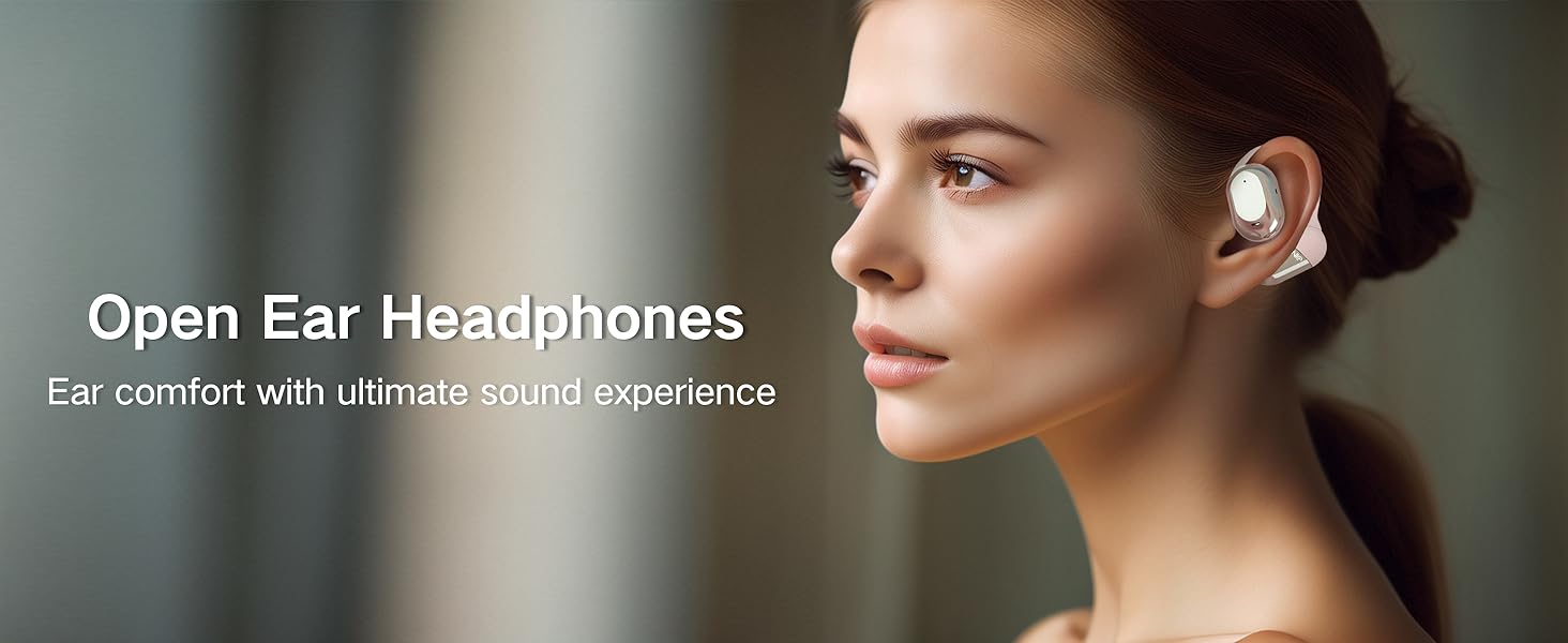 ZIHNIC ZN-S05 Wireless Open-Ear Headphone,V5.4 Earphones ,Fashionable Earbuds,IPX5 Water Proof,Wireless Gaming Headphones,HIFI Sound Quality Music Earbuds for Gaming Travel Sports Built-in Mic,Electronic Audio&Video Product Headset