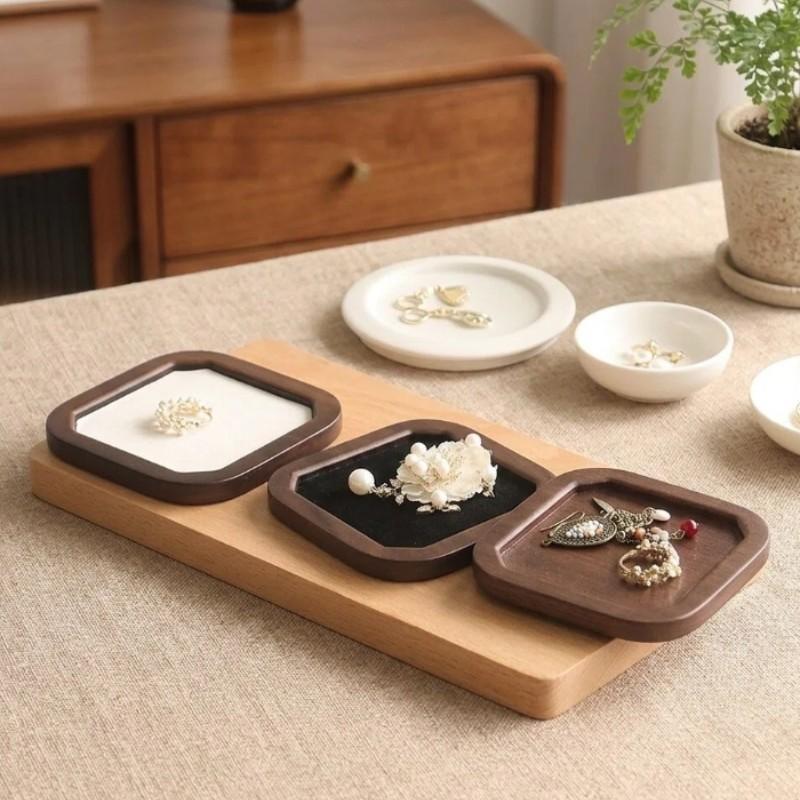 Elegant Rectangular Jewelry Tray, Storage for Earrings, Rings, Necklaces, Crystal Bracelets, Home or Office Use, Accessory Organizer