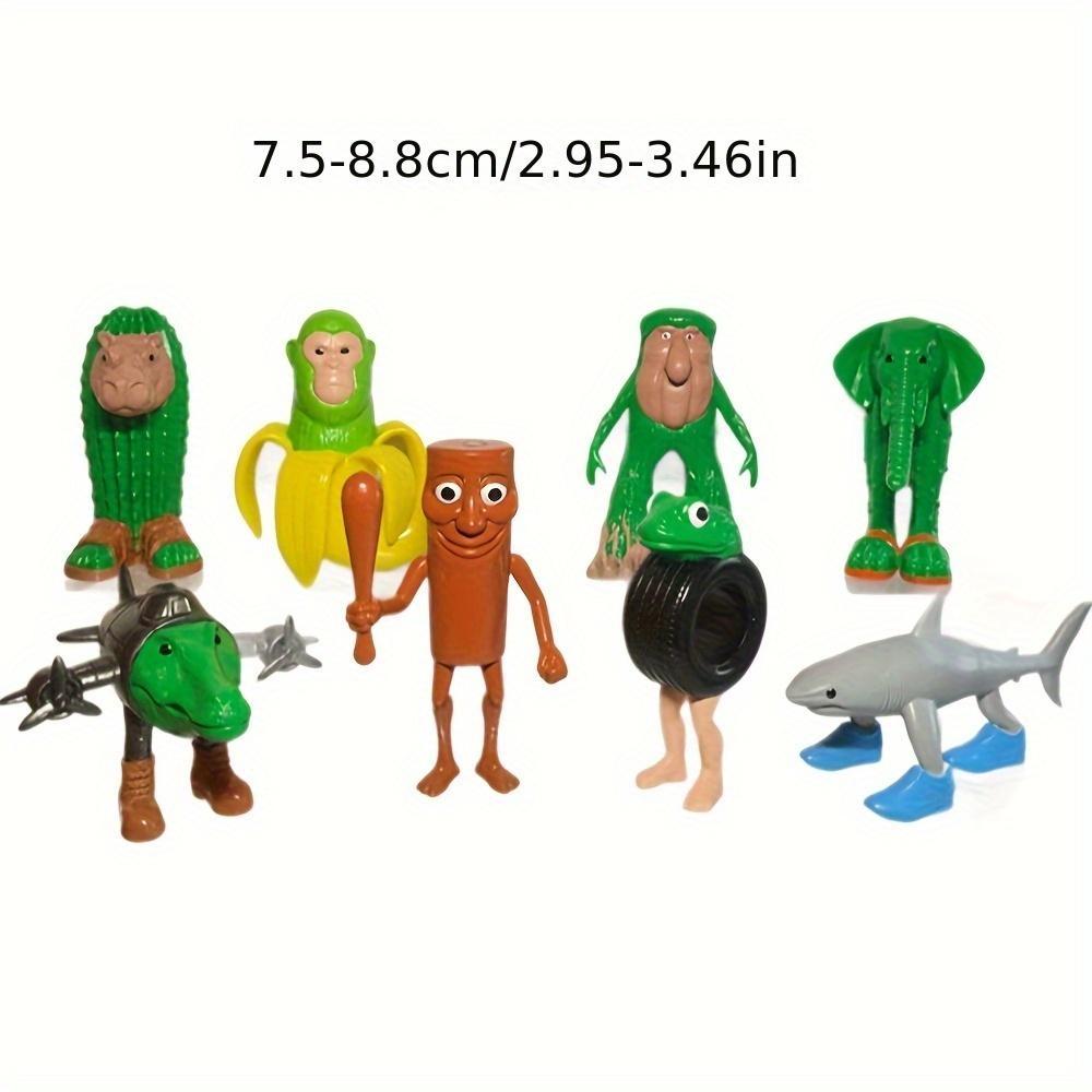 12 Piece Tung Tung Tung Sahur Character Statue Set for Home Collection, Office Decoration, Fun Art Style Holiday Gifts, Party and Birthday Model Figurines, Cute Collectible Figurines