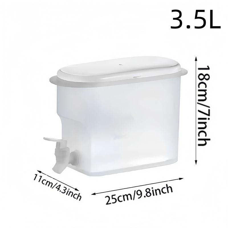 3.5L Water Dispenser for Fridge with Faucet, High & Low Temp Resistant BPA Free Beverage Chiller | Versatile Cold Water Jug for Iced Tea, Cocktails, Lemonade & Fruit Infused Water | Perfect for Kitchen, Outdoor Picnics, Camping, Gym, Party & Home Use