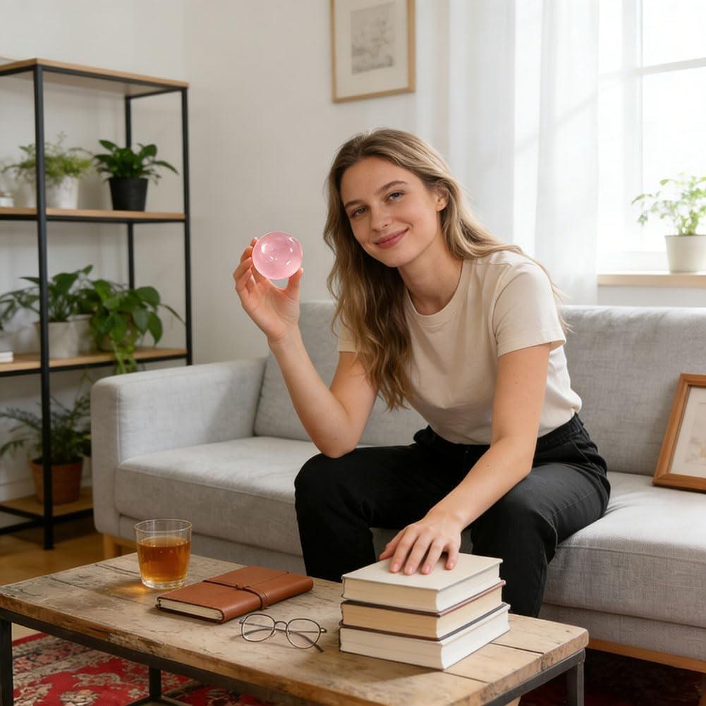 2/4 PCS Coconut Oil Stress Ball Squishy, Slow Rising, Odorless, Non-Sticky, Easy to Clean,  Improving Focus, Or Easing Tension During Study, Work, Or Relaxation, Handmade Malleable Clear Jelly Bubblegum Texture Coconut Oil Squishy Toy