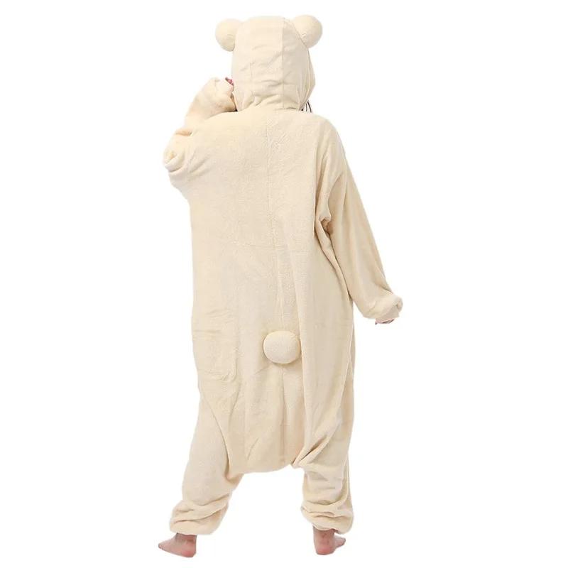 Adult Anime Kawaii Kigurumi Pajama Set - Halloween/Christmas Cartoon Bear Rilakkuma Unicorn Sleepwear with Buttons, Adults' Loungewear, Anime Wear Slippers
