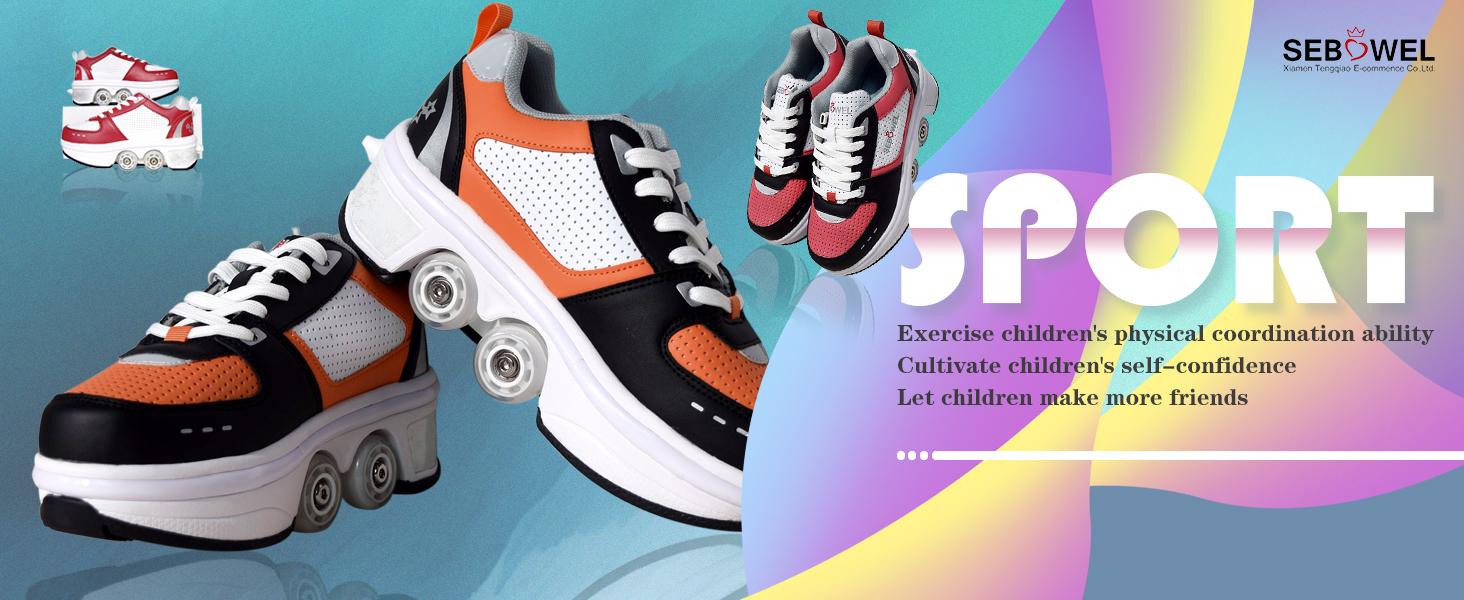 【 Black Friday 】SEBOWEL Fashionable Limited Edition Roller , Comfortable Sports style, Holiday Gift Casual  Sneaker Sports  Footwear Boy Walking Shoes Bridal Bridal