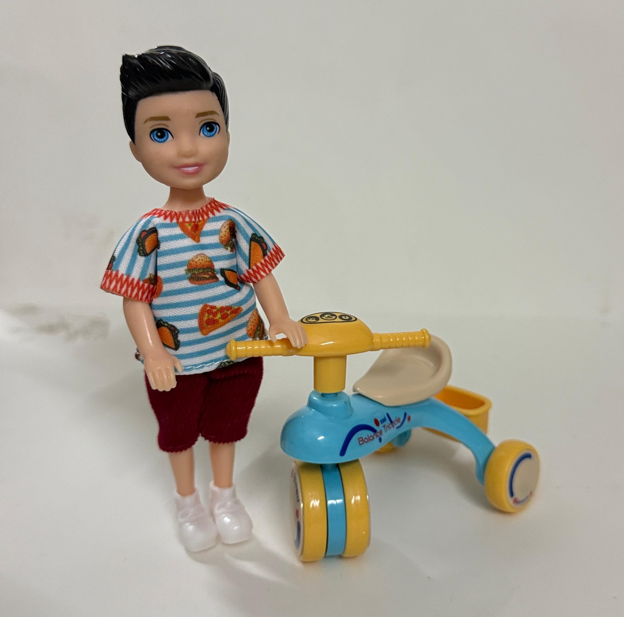 New 5.5 Inch Doll Set, Realistic Mini Bike Balance Toy, Role-Playing Playset, Unisex Kids Toy, Fun Pretend Play Gift