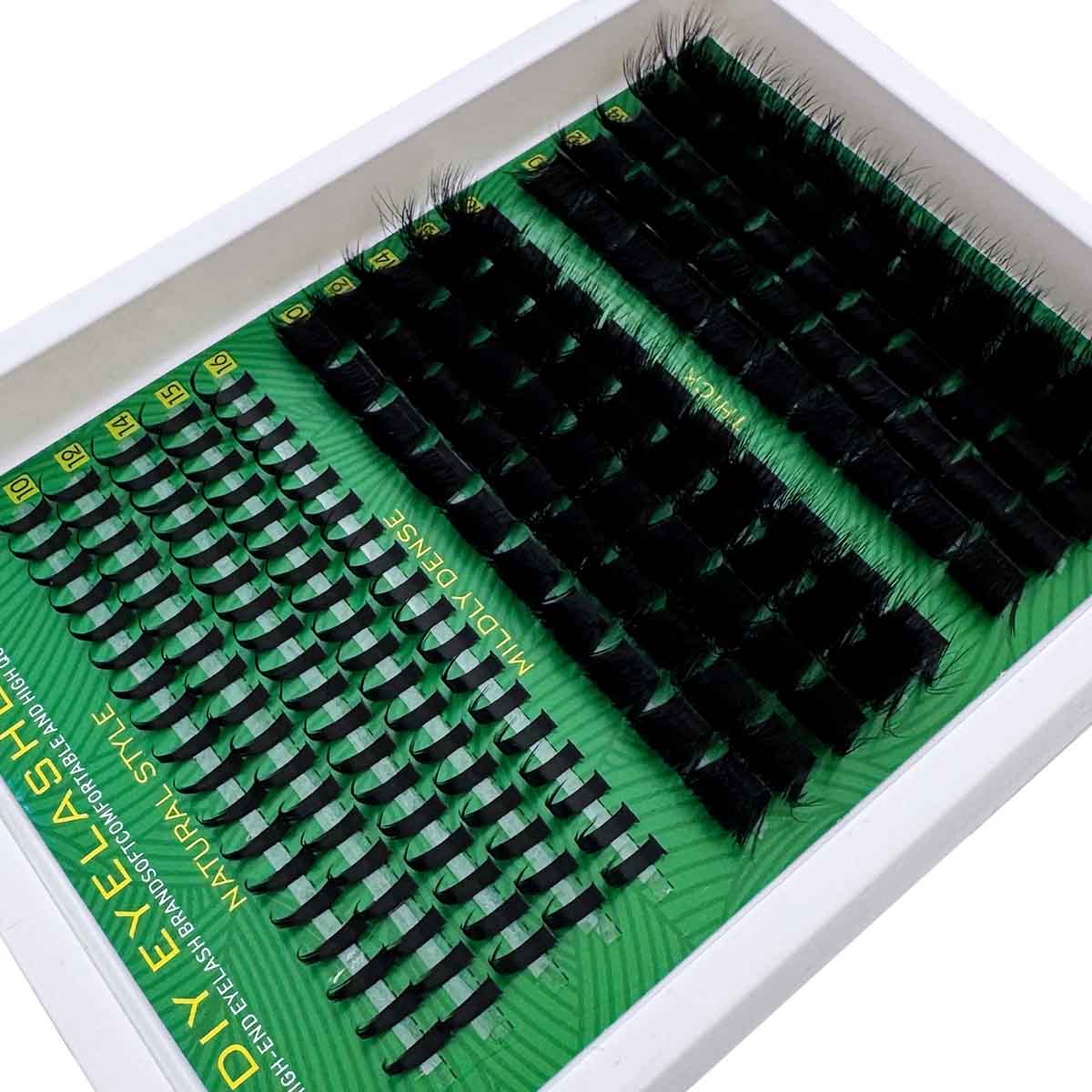 300D 200D 160D 120D 100D 80D 60D Lash Clusters, 290pcs/285pcs/255pcs/235pcs/190pcs, D Curl Natural Look, Individual Lashes Extension