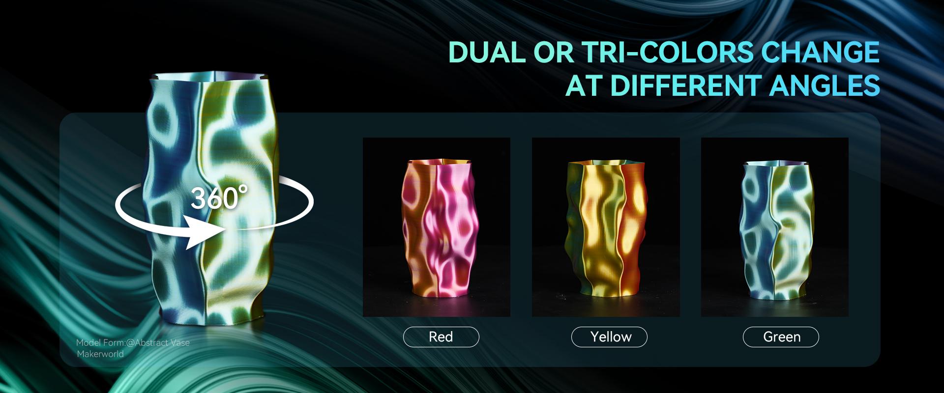 Dual-Color,Triple-Color,Four-Color 1KG/3KG Bundle/6KG Bundle 1.75mm SILK Filament Bundle Compatible with 99% 3D printers