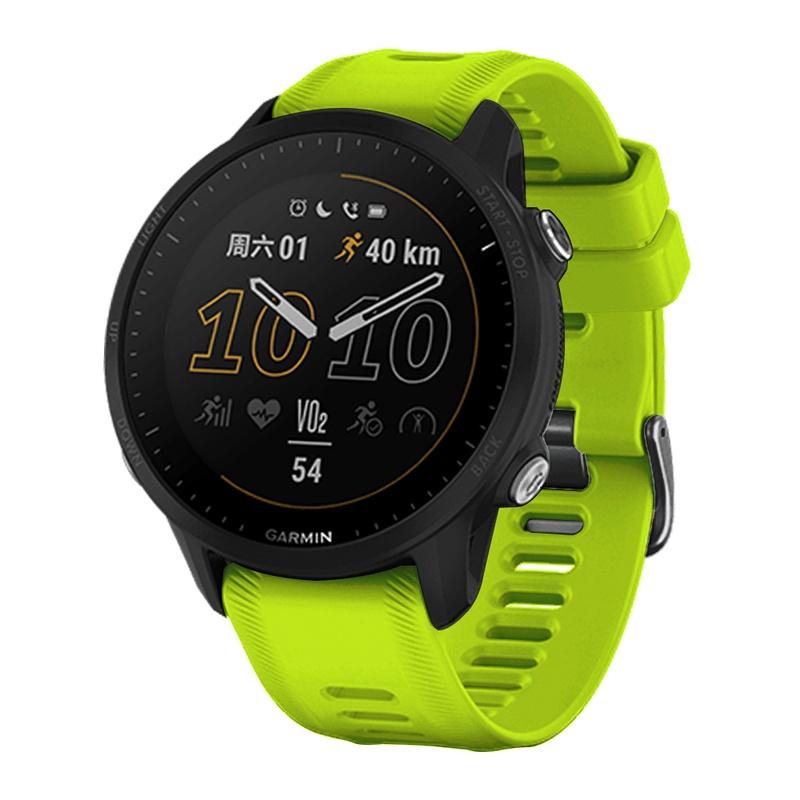 1 Pcs Casual Silicone Watch Band for Garmin Forerunner 955 Smartwatch Replacement Accessories Watch Straps (Strap Only, Watch Not Included)