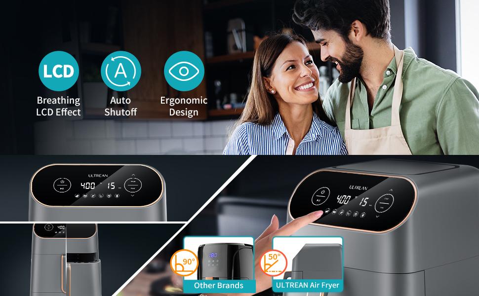 Air Fryer, 9 Quart 6-in-1 Electric Hot XL Airfryer Oven Oilless Cooker, Large Family Size LCD Touch Control Panel and Nonstick Basket, ETL Certified, 1750W Air Fryer, 9 Quart 6-in-1 Electric Hot XL Airfryer Oven Oilless Cooker, Large Family Size LCD Touch Control Panel and Nonstick Basket, ETL Certified, 1750W