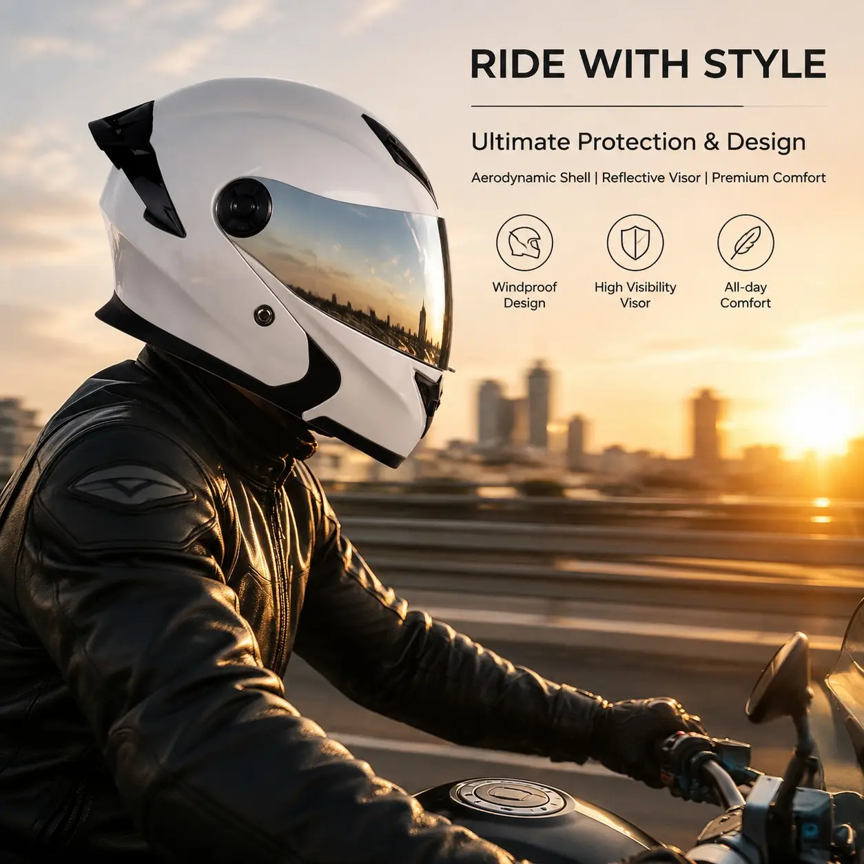 Dot Open Face Helmet, Large Rear Wing Dual Lens Motorcycle Helmet, Unisex All-Season Electric Motorbike Safety Hat