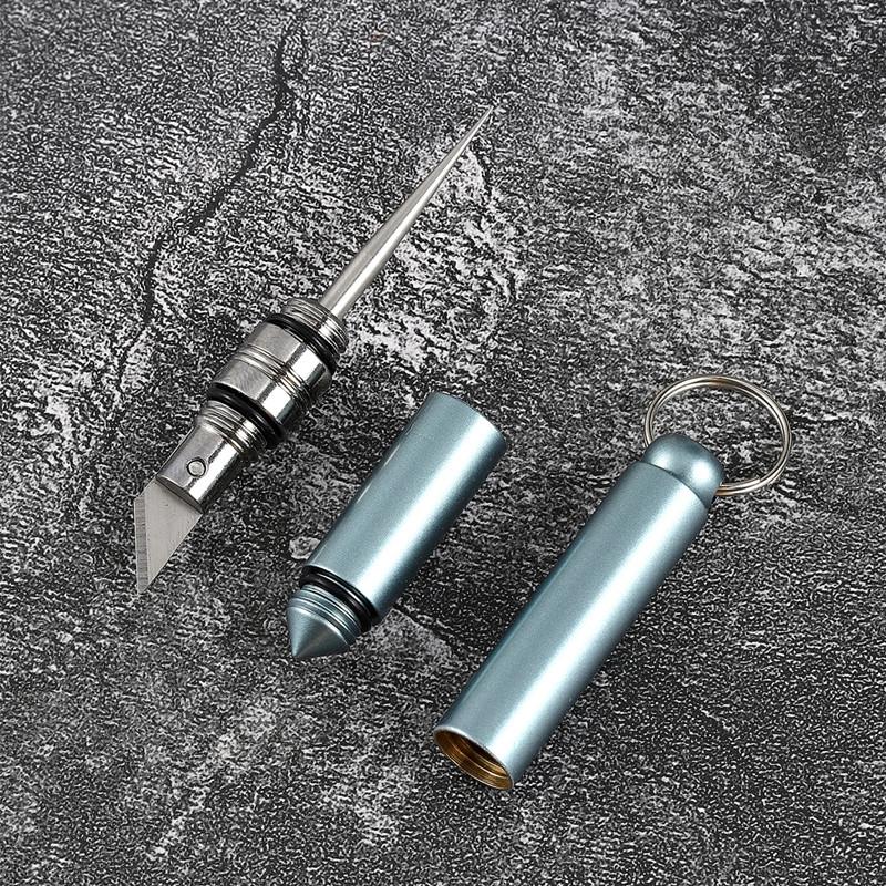 Multifunctional Brass Toothpick Knife Keychain Holder Card Pin Opener Mailbox Removal Tool, Durable & Versatile Design