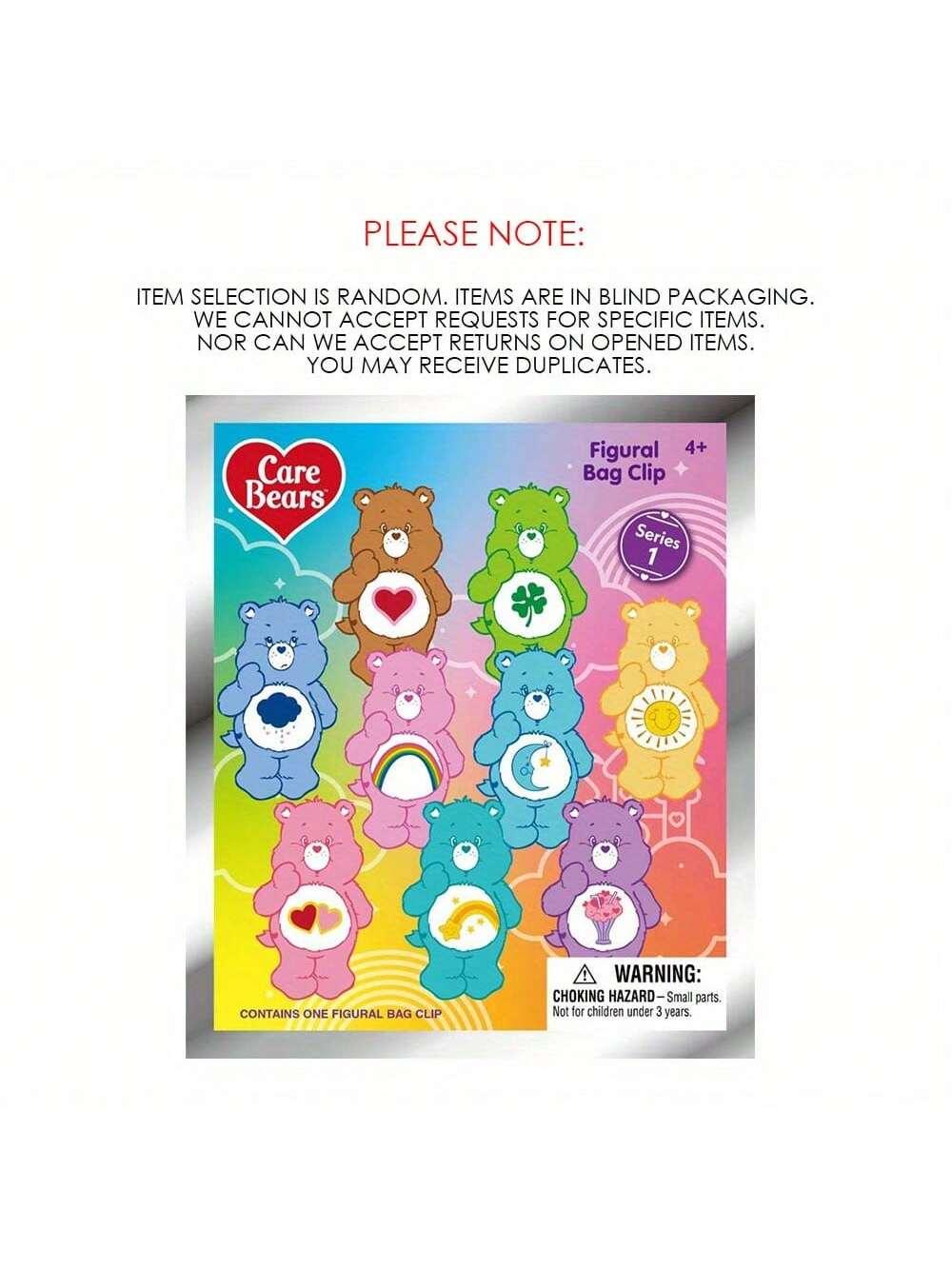 Care Bears Officially Licensed 3D Cute Doll Blind Bag Keychain Blind Box Key Ring Cheer Friend Wish Bear Bedtime Bear Bag Clip Anniversary Birthday Christmas Halloween Surprise Gifts Surprise Bags  Key Chain For Friends Family Care Bears Fan Favorite