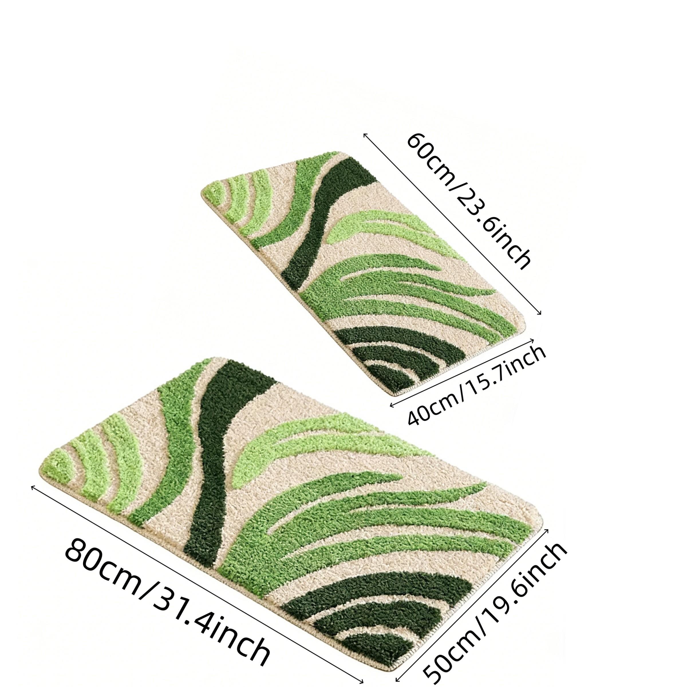 Vine-Pattern Bathroom Mat, Non-Slip Washable Water-Absorbent Soft Bath Mat, Fluffy Microfiber Rug for Floors Shower Trays Entrances