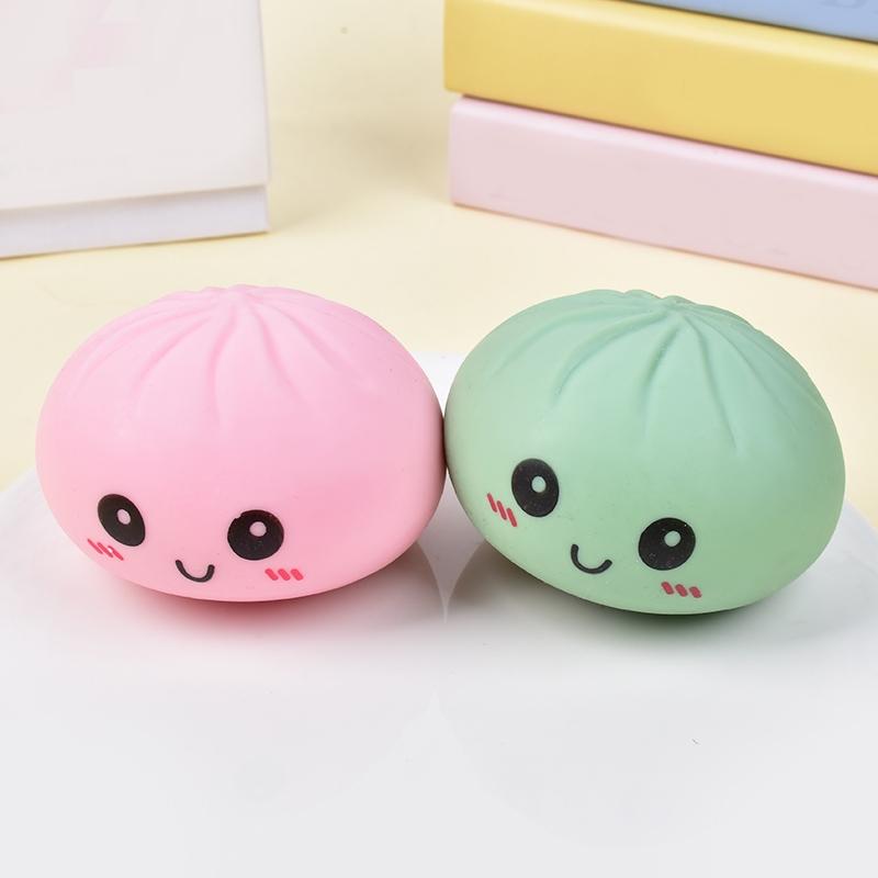 Cute Steamer Basket Emoticon Bun, Soft Bounce Desk Decoration, Squishies, Office Stress Relief Toy, Prank Gag Gift, Perfect for Gifts, Stress Ball, Decompression Squeeze