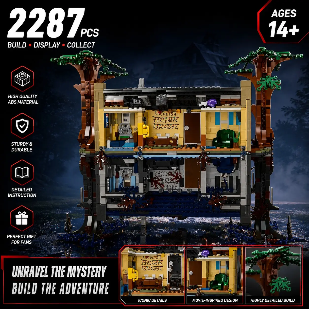 2287 Pieces Reversed World Collectible Building Set, Adult and Child Toy Gift, Educational Puzzle for Boys and Girls, Birthday Present
