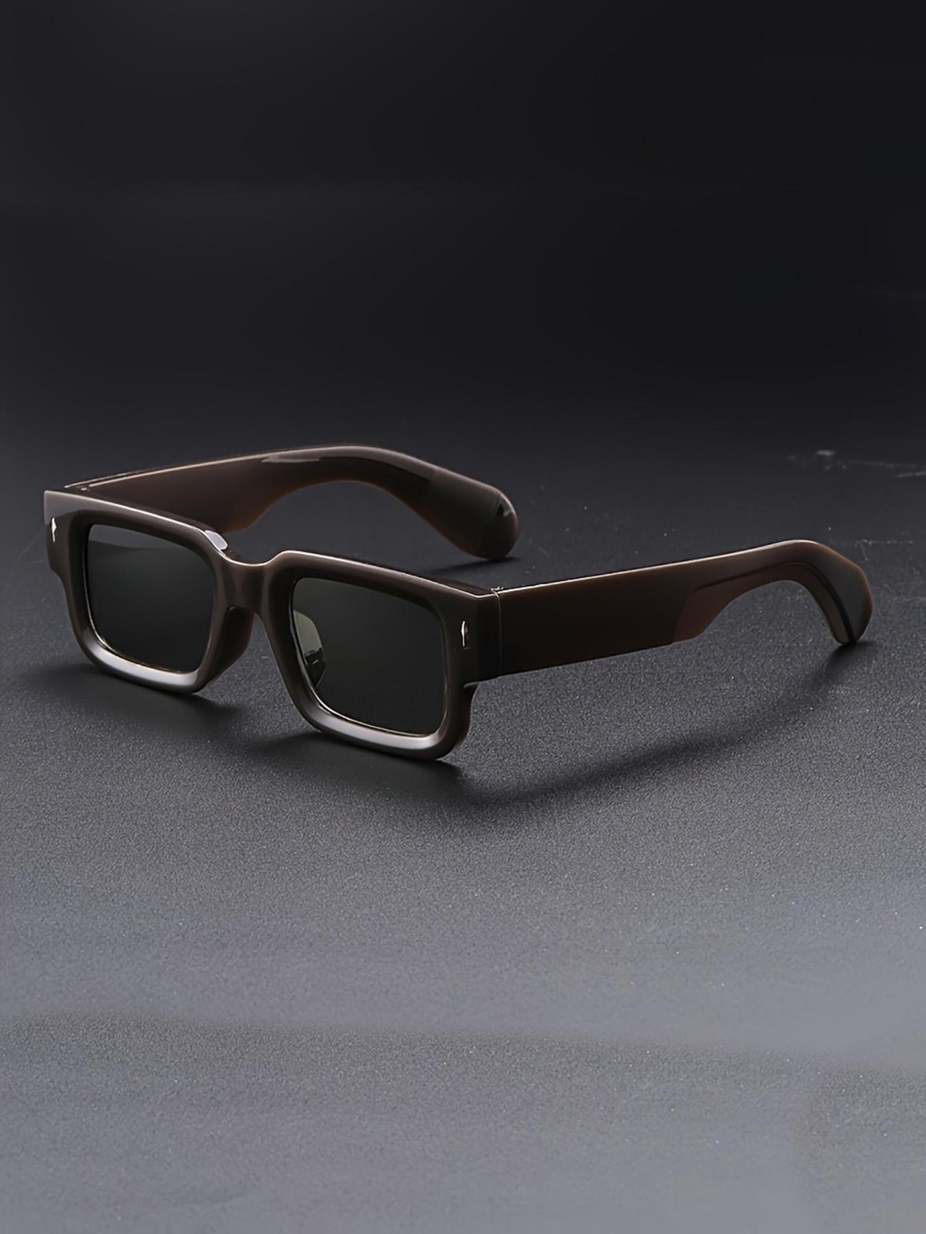 Men's Square Frame Sunglasses, Small Frame Eyeglasses, Fashionable and Comfortable, Ideal for Outdoor Activities, Parties, Travel, Driving, Fishing