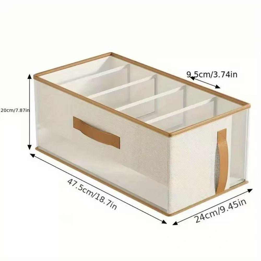 Foldable Elegant Oxford Fabric Handbag Storage Box with Transparent Window, Multi-Compartment Organizer for Closet & Wardrobe, Folding Storage Boxes