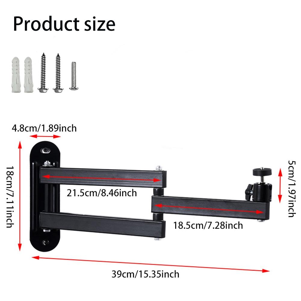Adjustable Projector Stand, Wall Mounted Folding Ptz Bracket, Suitable for TV Vcr Home Theater, Durable Iron Structure, Foldable