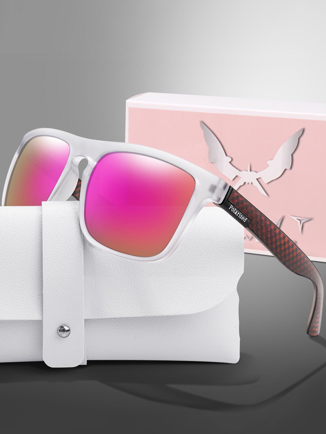 Classic Polarized Sunglasses with Case and Gift Packaging, Stylish UV Protection Eyewear, Vintage Square Frame for Daily Use, Perfect for Outdoor Activities, Great Gifts for Christmas, Valentine's Day, and Mother's Day, Trendy Vintage Sunglasses