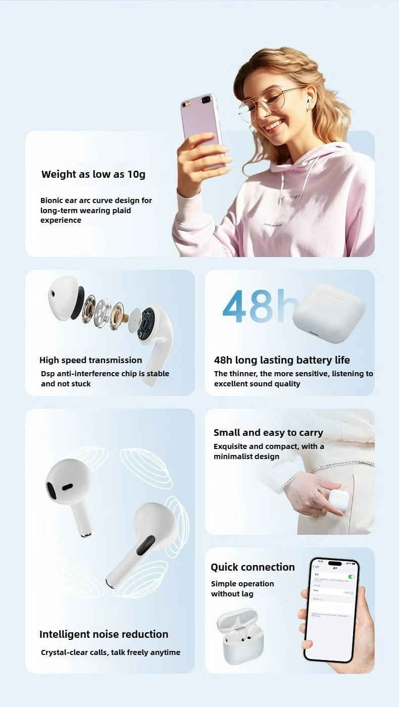 TWS Bluetooth 5.3 Wireless Earbuds In-Ear Earphones for Sports Gaming Office Work