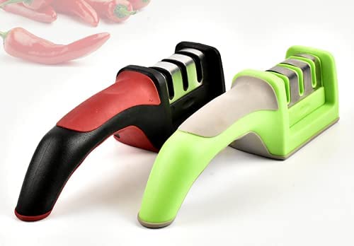 （black）Knife Sharpener - 3 Stage Knife Sharpening Tool