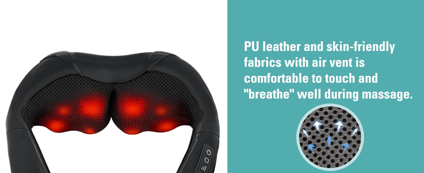 DAILYLIFE Shiatsu Neck and Back Massager, Electric Shoulder Massager, Car Neck Massage Pillow for Neck, Back, Shoulder, Foot, Leg Massage, Relieve Muscle Pain, Perfect Present for Man/Woman/Family