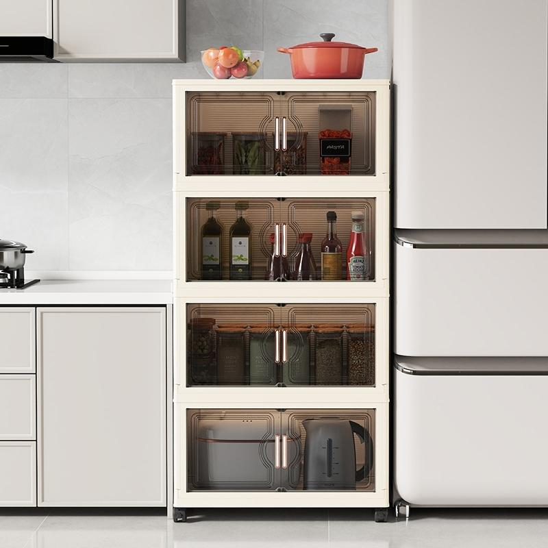 46cm*27cm Plastic Storage Cabinet, 2-6 Layers, Bedroom Closet Organizer, Kids Snack Storage, Durable, Mobile with Wheels, Space-Saving, Modern Design