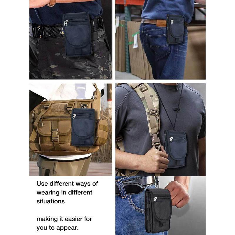 Men's Solid Color Belt Bag, Versatile Bag, Multi-functionalPhone Wallet Bag, Phone Pouch Card Holder, Side Pouch for Work,Travel, Camping, Barbecue, Rescue, Travel Essentials, WaistBelt Pocket