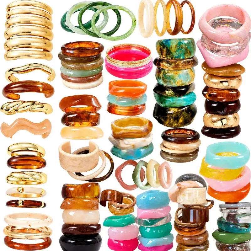 9/6/3Pcs Mixed Style Fashion Elegant Simple Bangle Set for Women, Vacation Party Dating Birthday Gift, Daily Going Out Outfit, Color Difference Exists