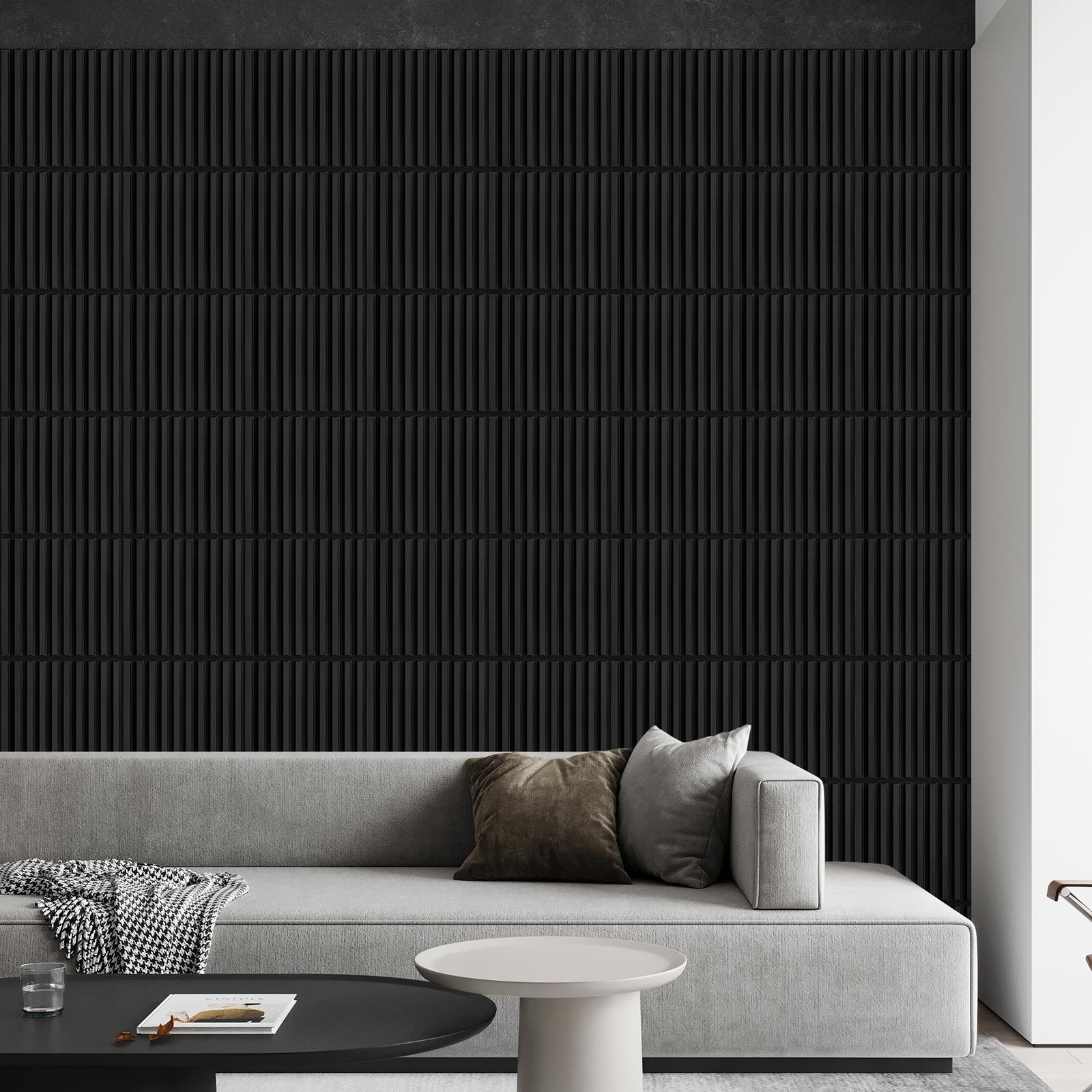 Kuujojo Striped Pattern Wall Panel with Tape, Self Adhesive Waterproof, Easy Installation, PVC Material 3D Wall Decor Panel, Multiple Pack Options, Wall Decorative Panel for Living Room Bedroom Study Room, Home Decoration, Waterproof Decorative Panels