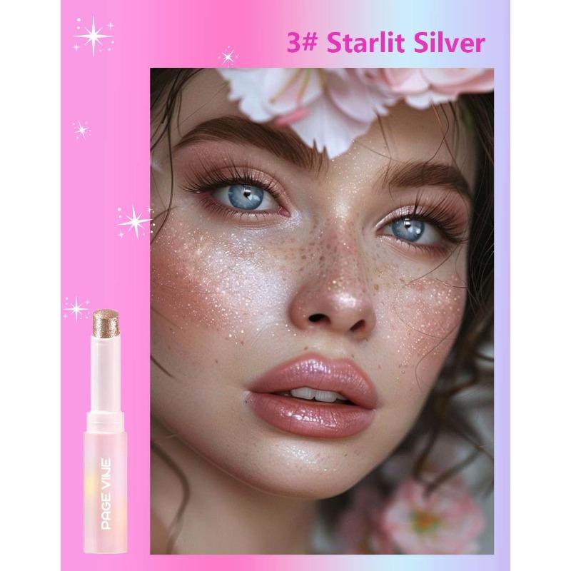 PAGE VINE Popular Water Gloss Jelly Highlight Eyeshadow Stick Super Shiny Multi-color Eyeshadow Highlight Stick