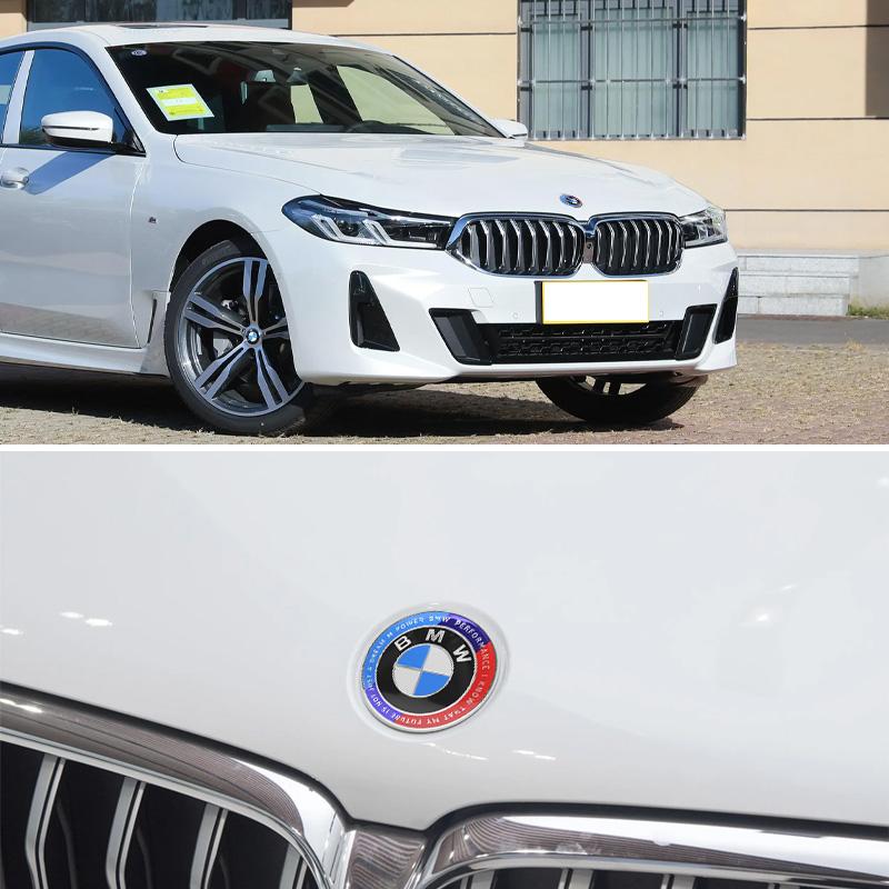 1/2Pcs 82MM 74MM Car Front Hood Emblem Rear Trunk Badge Logo For BMW E46 E36 E38 E39 E90 F30 F10 F20 G20 E87 E60 E53 E63 F01 F02 E83 X3 X5 X6 M M3 M4 Auto Accessories