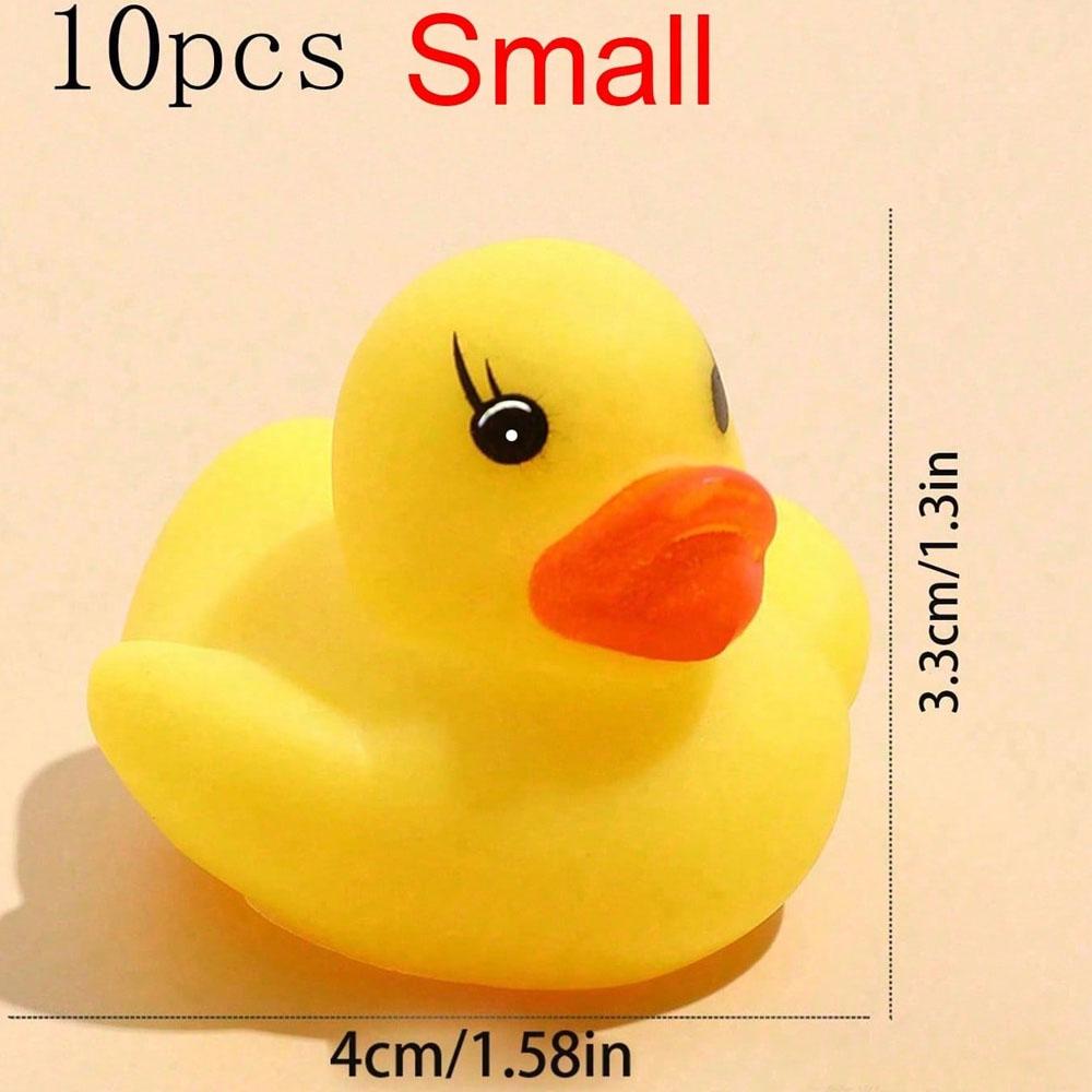 10 Rubber Ducks, Squeaky Duck Toys, Pool Party Decor, Birthday Gift, Home Decoration, Hawaiian Party Supplies, Store Souvenirs