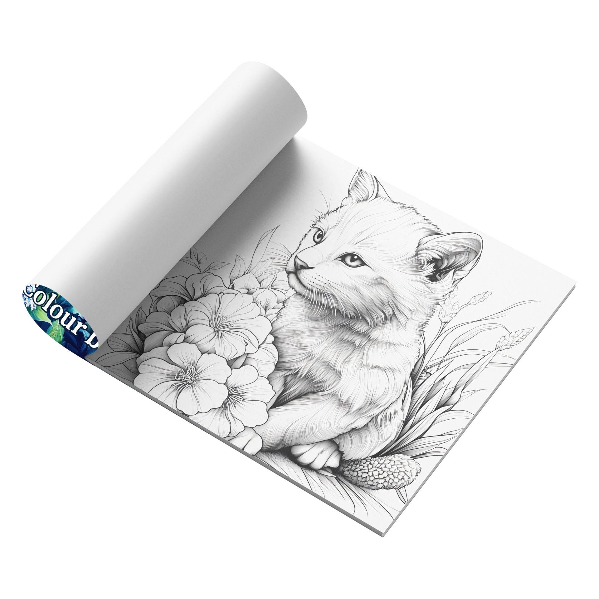 Animal Theme Coloring Book, 20 Pages Hand-Drawn Sketchbook, Art & Craft Easel, Home/school/office Art Supplies