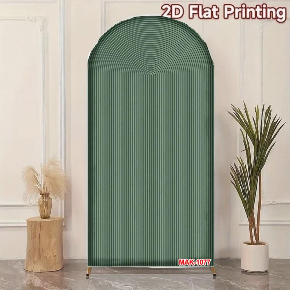 Green Ripple Arch Backdrop Cover 2-Sided Stretch Spandex Fabric for Birthday Party Baby Shower Decorations Background