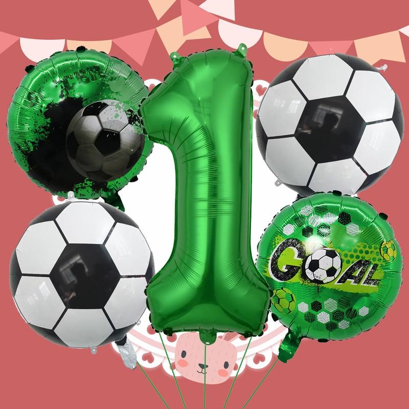 Premium Soccer Number Foil Balloons Multi Piece Set, Ideal for Sports Themed Parties, Club Events, Festivals, Venue Decor