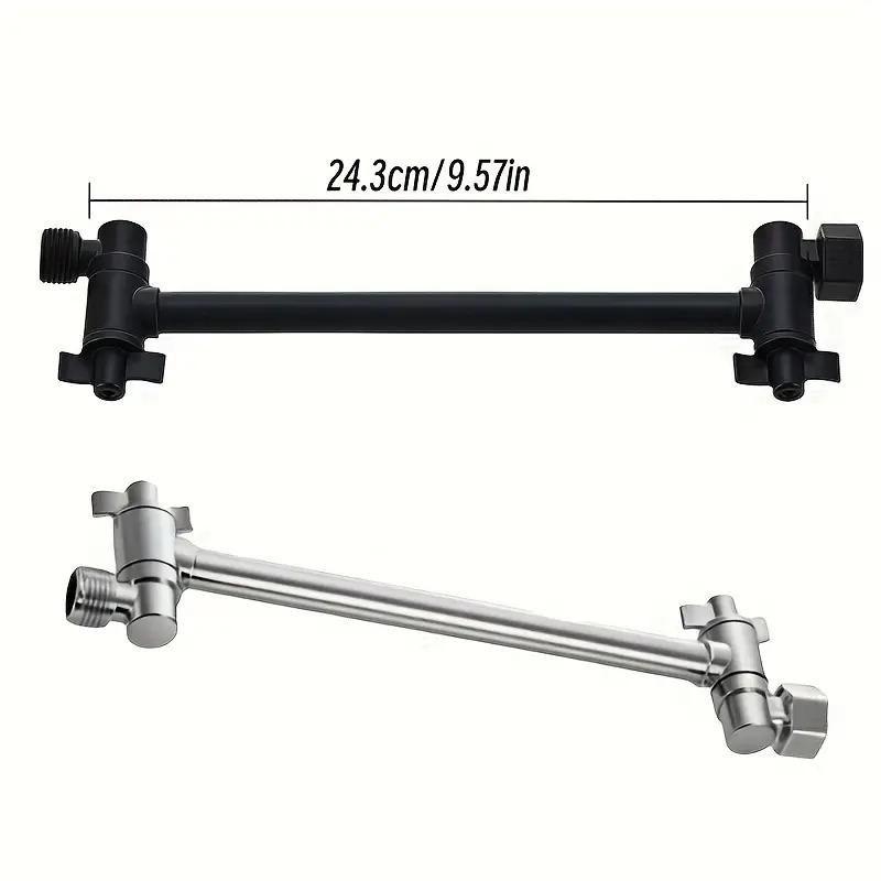 Adjustable Shower Head Extension Arm, Height & Angle Adjustable Shower Arm Extender, Fixing and Holding Shower Head Holder