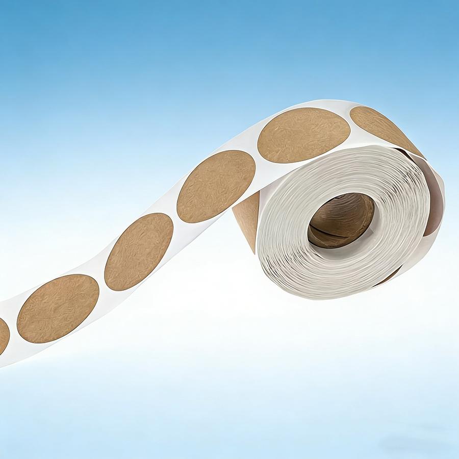 Dissolvable Kraft Mason Jar Labels (1 Roll, 500pcs), Ideal for Food Containers, Homemade Canning and Jam Storage, Christmas, Thanksgiving & Holiday Gift Option