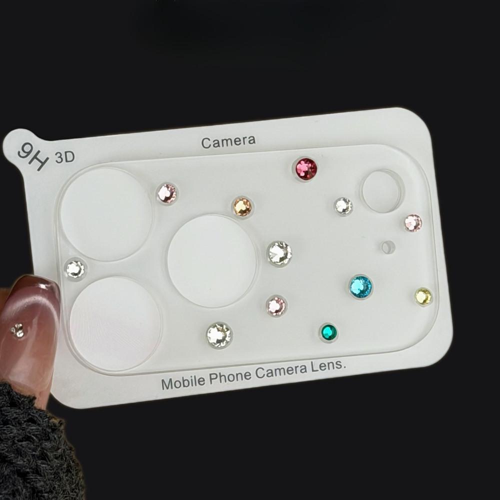 Glitter 3D Bow Heart Glass Camera Protector Case for iPhone 17 Pro Max 17Pro Lens Film Clear HD Full Cover