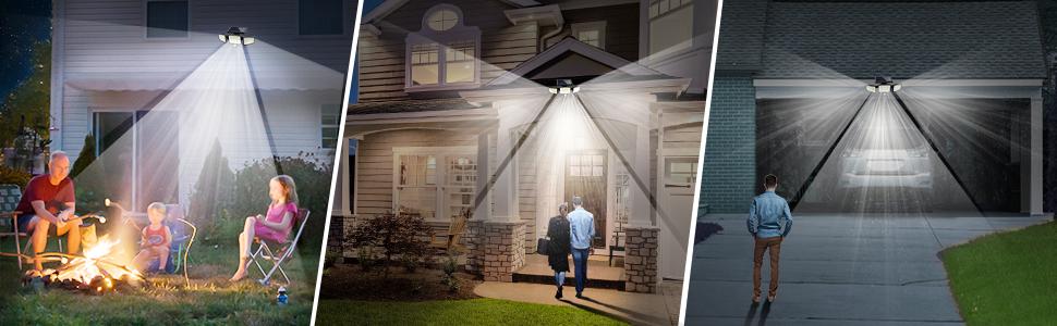 Tuffenough Solar Outdoor Lights 2500LM 210LED Security Lights,3 Heads Dimmable SpotLights with 3 Modes,IP65 Waterproof,Suitable for Yard, Garage, Porch,Patio, Garden,Farm,Chicken Coop, Barn,Horse Stable,Pool,#Deals for You Days Tuffenough Solar Outdoor Lights 2500LM 210LED Security Lights,3 Heads Dimmable SpotLights with 3 Modes,IP65 Waterproof,Suitable for Yard, Garage, Porch,Patio, Garden,Farm,Chicken Coop, Barn,Horse Stable,Pool,#Deals for You Days