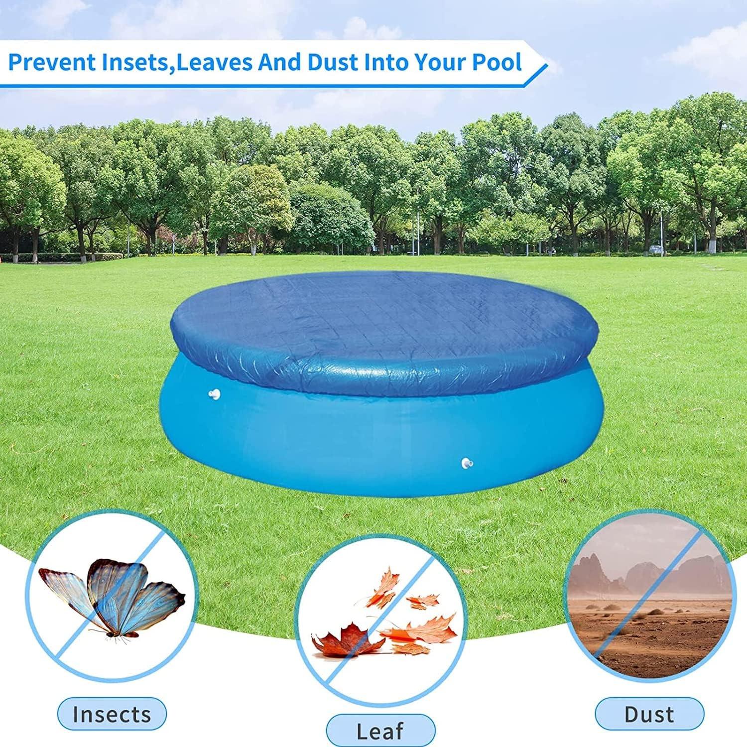 120-Inch Round Pool Cover, Solar Pool Cover for Inflatable Pools, Massage Bathtub Pool Cover, Ideal for Outdoor Use
